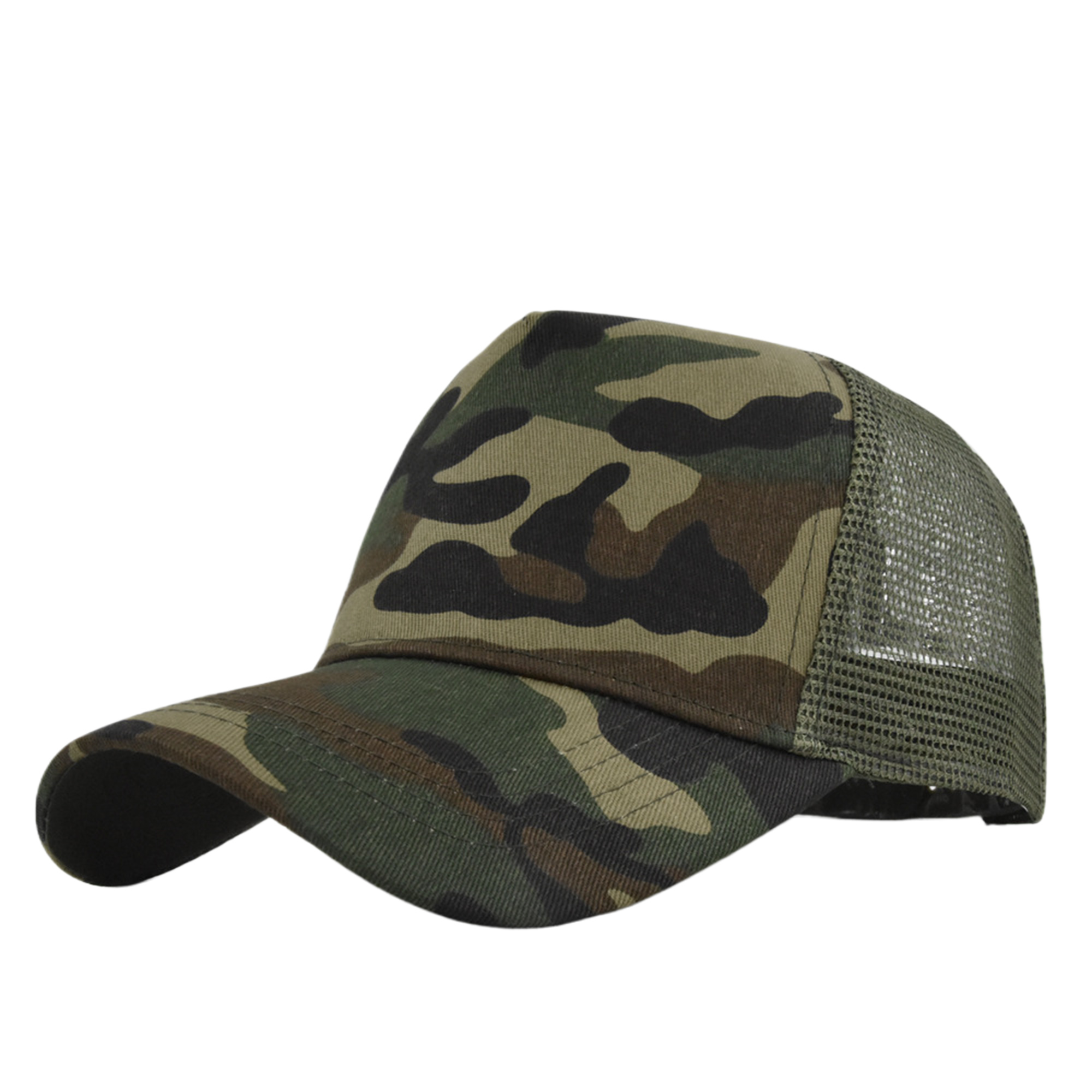 MOQ50 Hard Top 5-Panel Mesh Trucker Cap 16