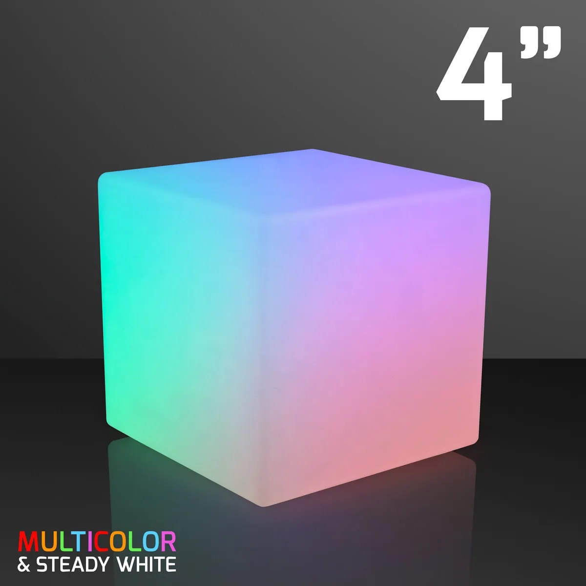 4 x 4" Deluxe Deco Cube Light with Remote Control 3