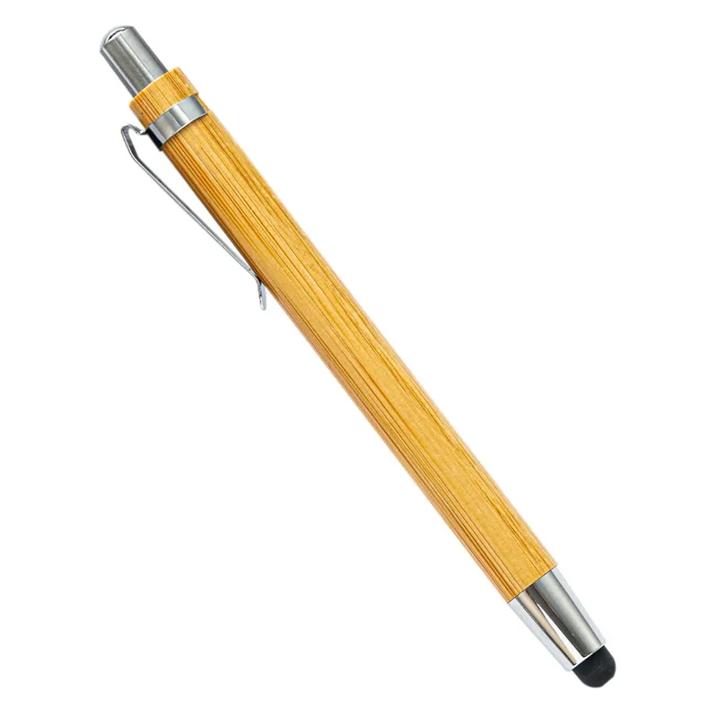 Bamboo Ballpoint Pen with Stylus 5
