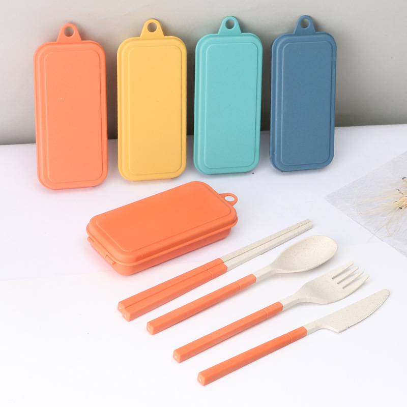 4 Sets Collapsible Reusable Utensils With Portable Case 2