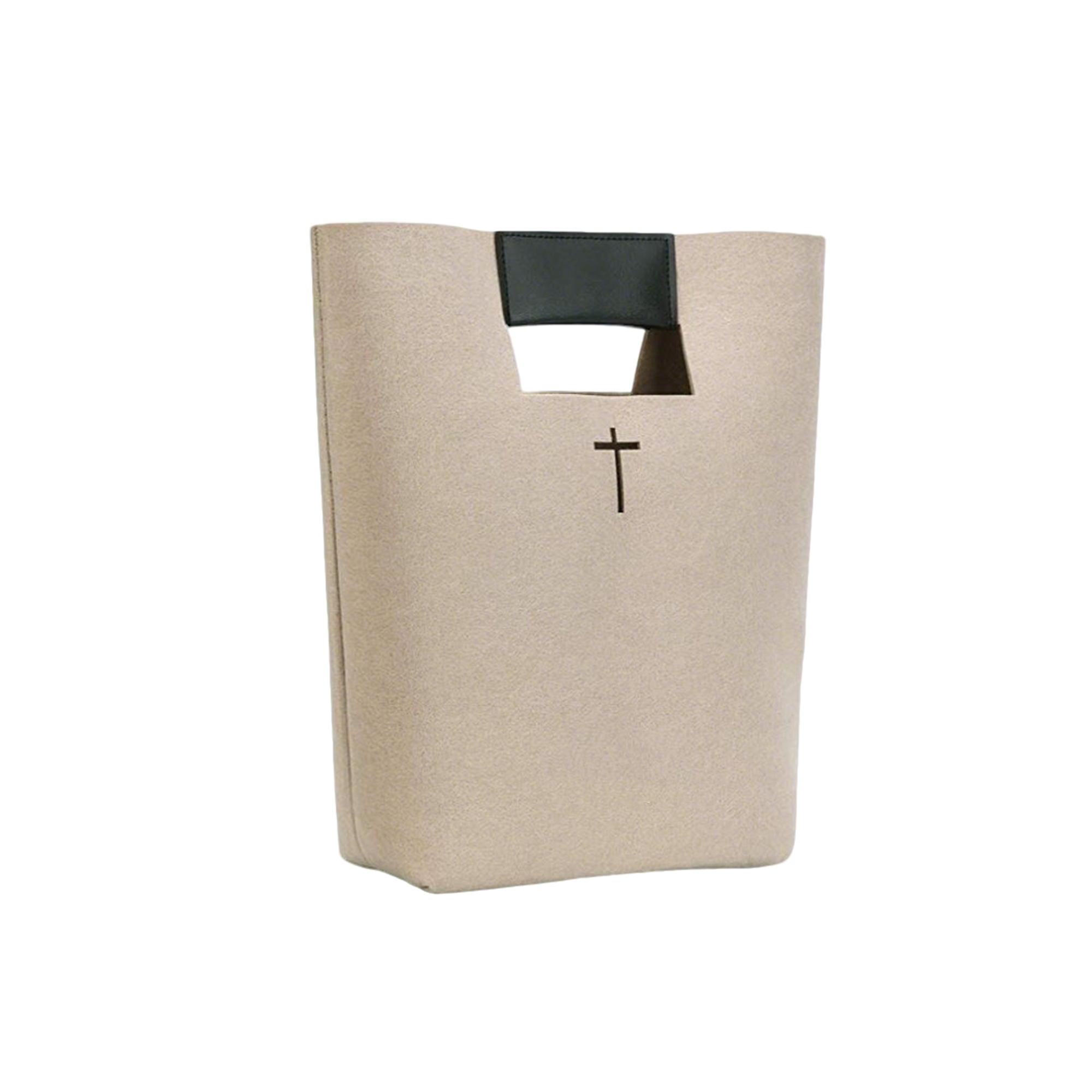 Handle Carrier Reusable Felt Tote Bag, custom tote bag with logo imprint 2