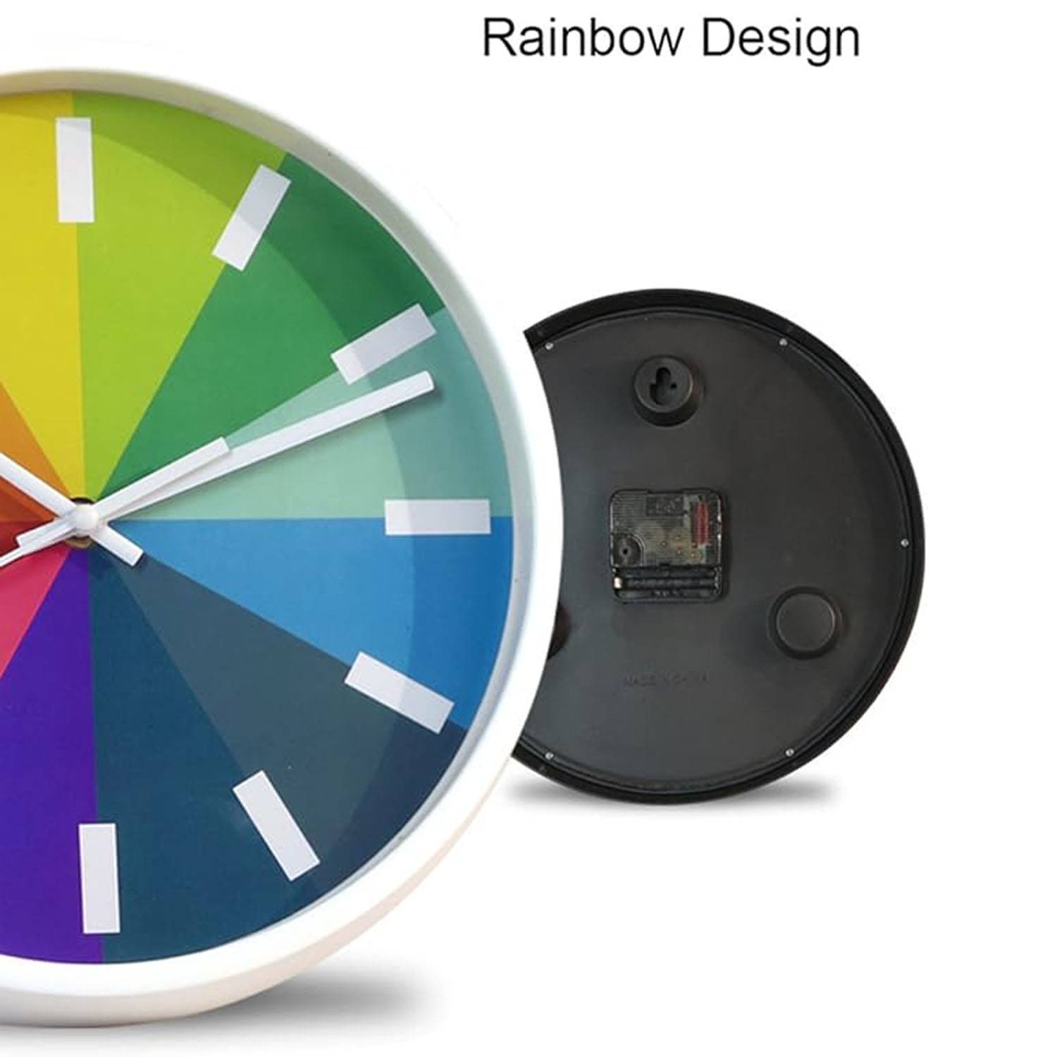 10" Rainbow Wall Clock for Home Decoration 5