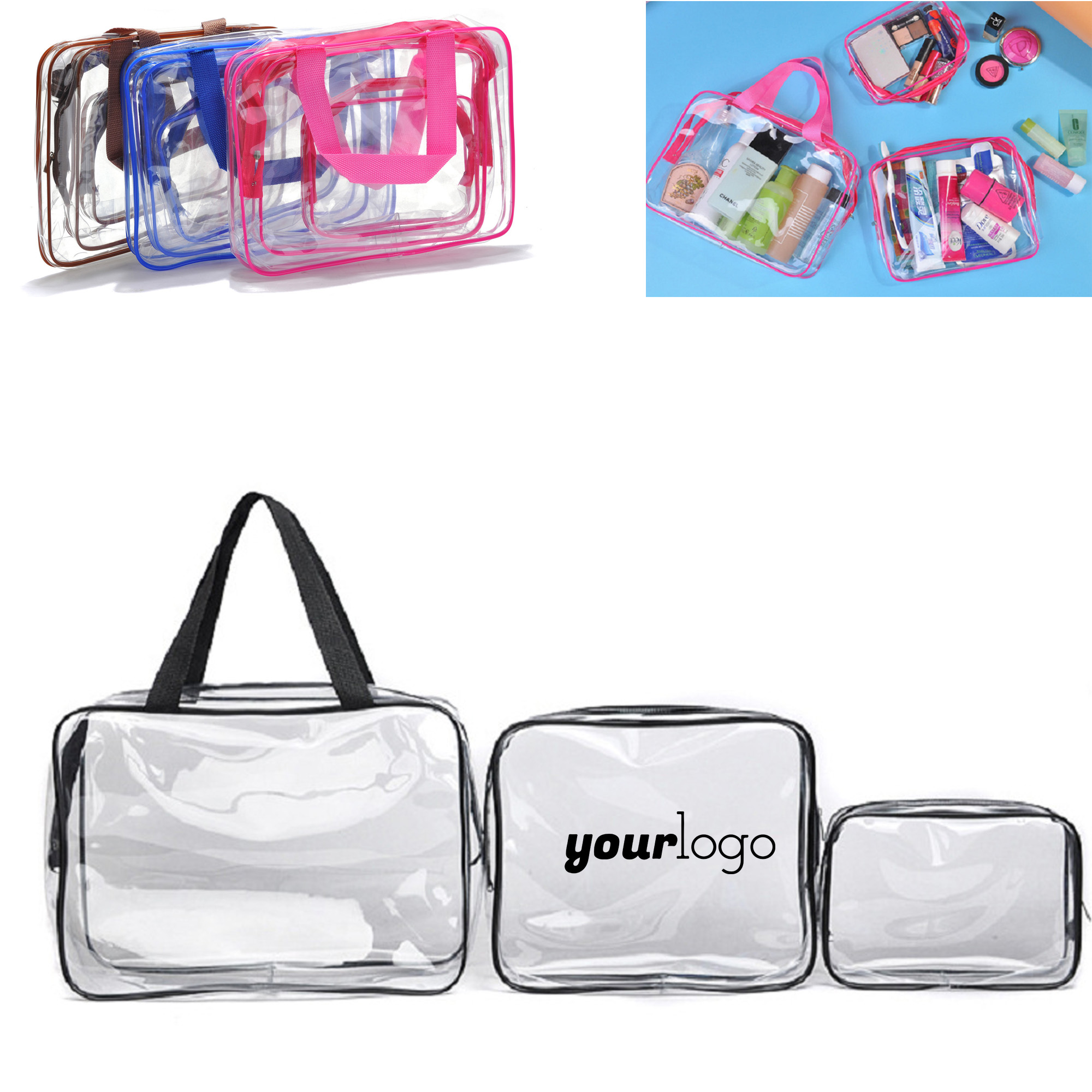 Portable Transparent PVC Toiletry Storage Bag 5