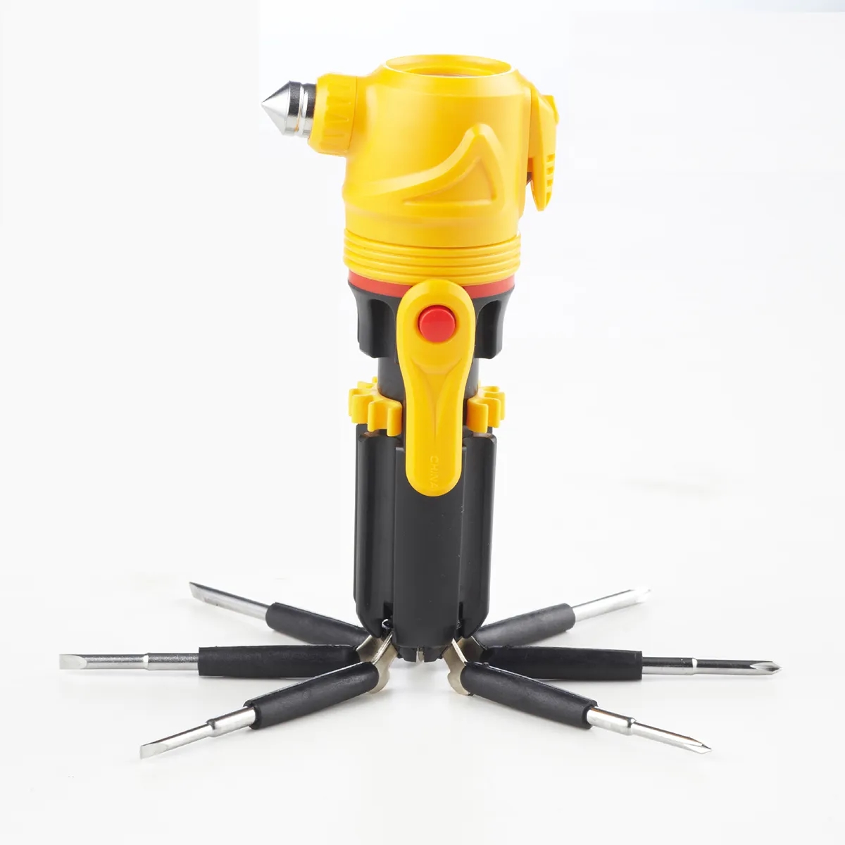 12 In 1 Emergency Car Multi-Tool With Safety Hammer & Light 4