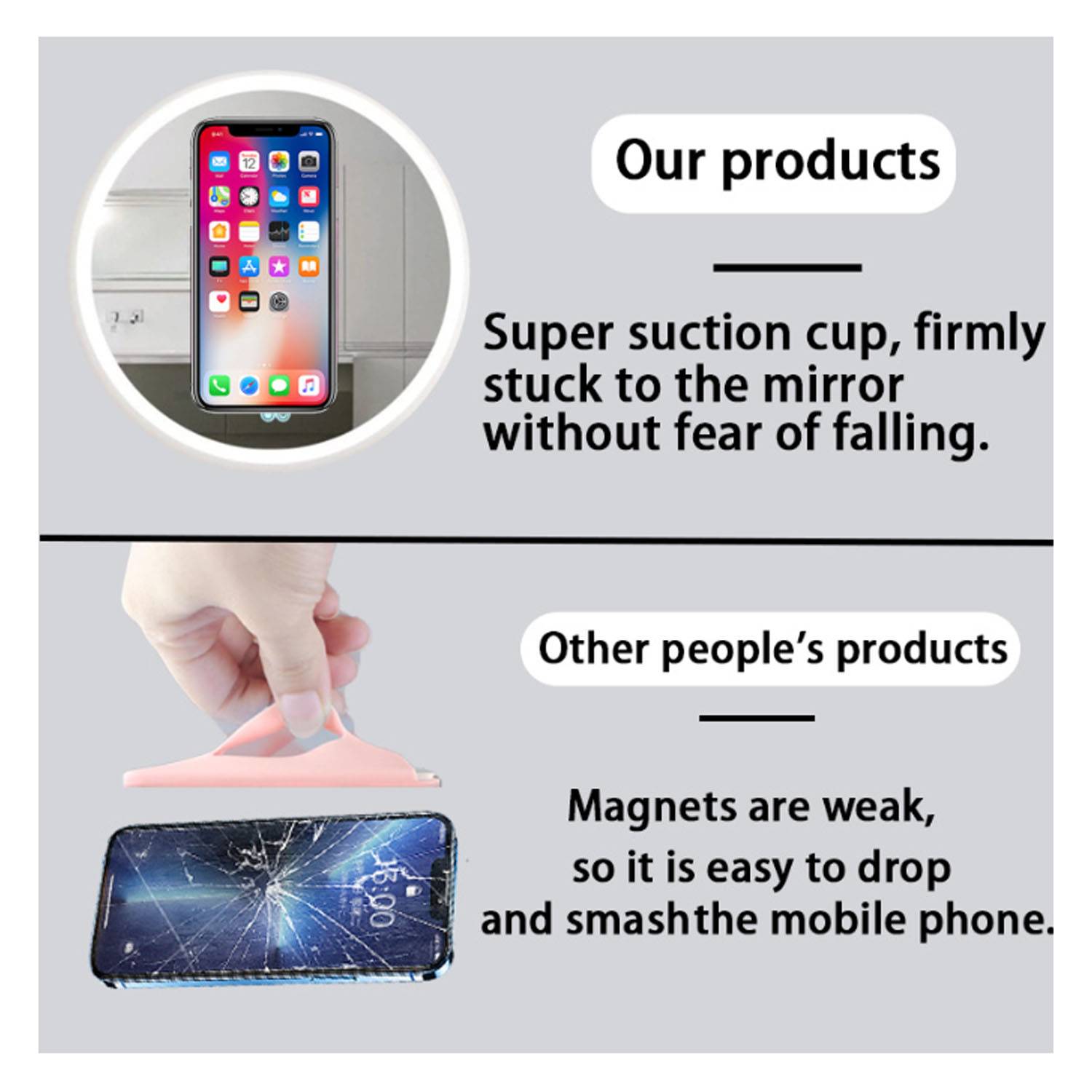 Silicone suction cup phone holder 4