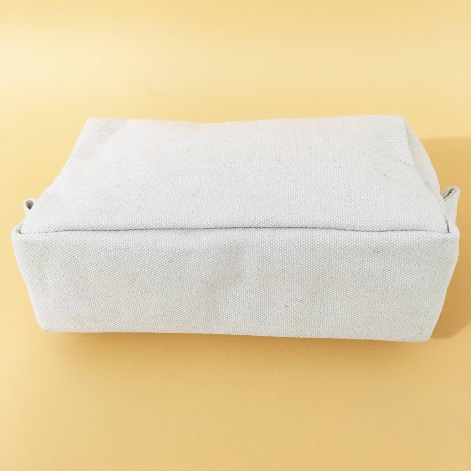 Canvas Cosmetic Bag Zipper Pouch Stand Up Design 8