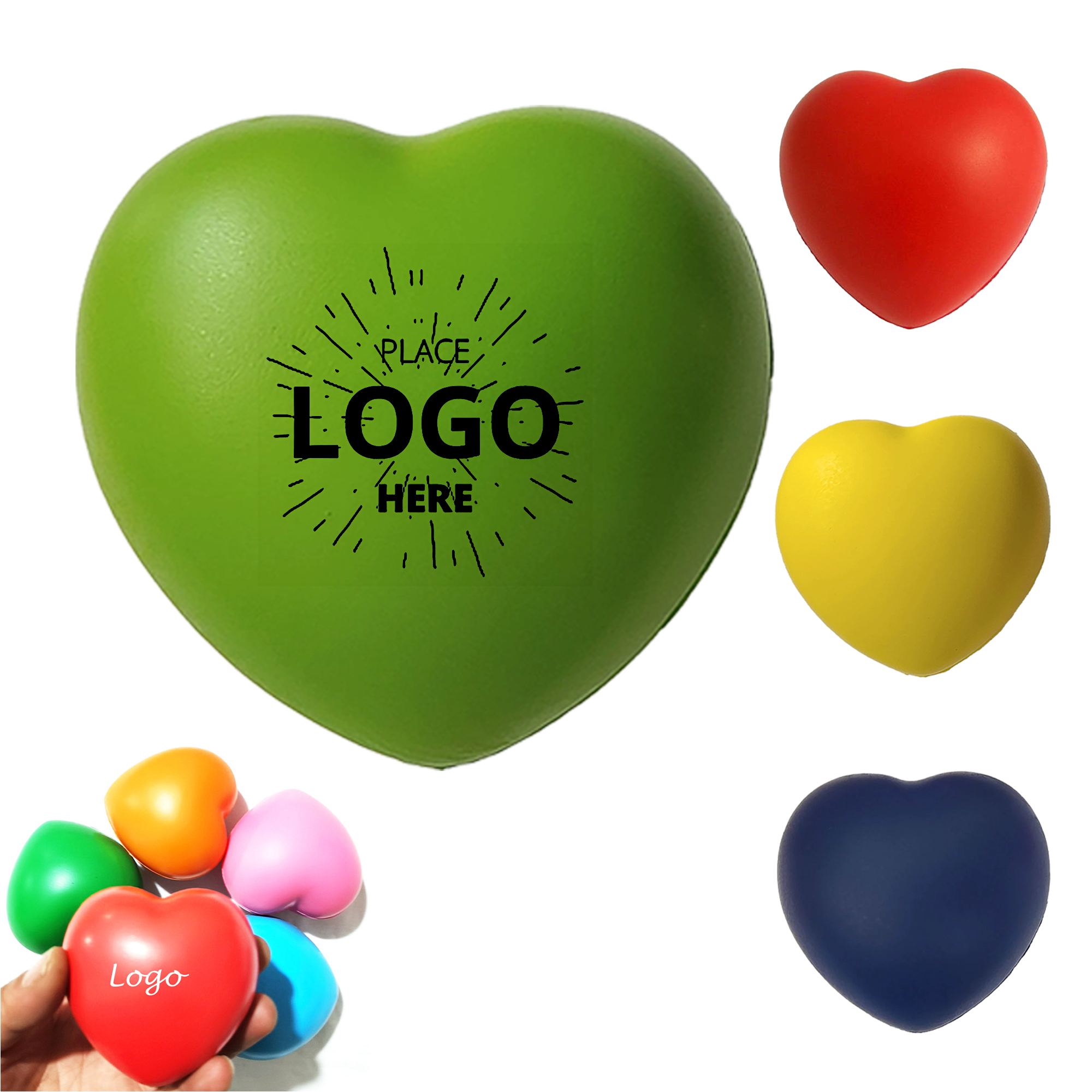 PU Heart Shaped Stress Relief Ball 2