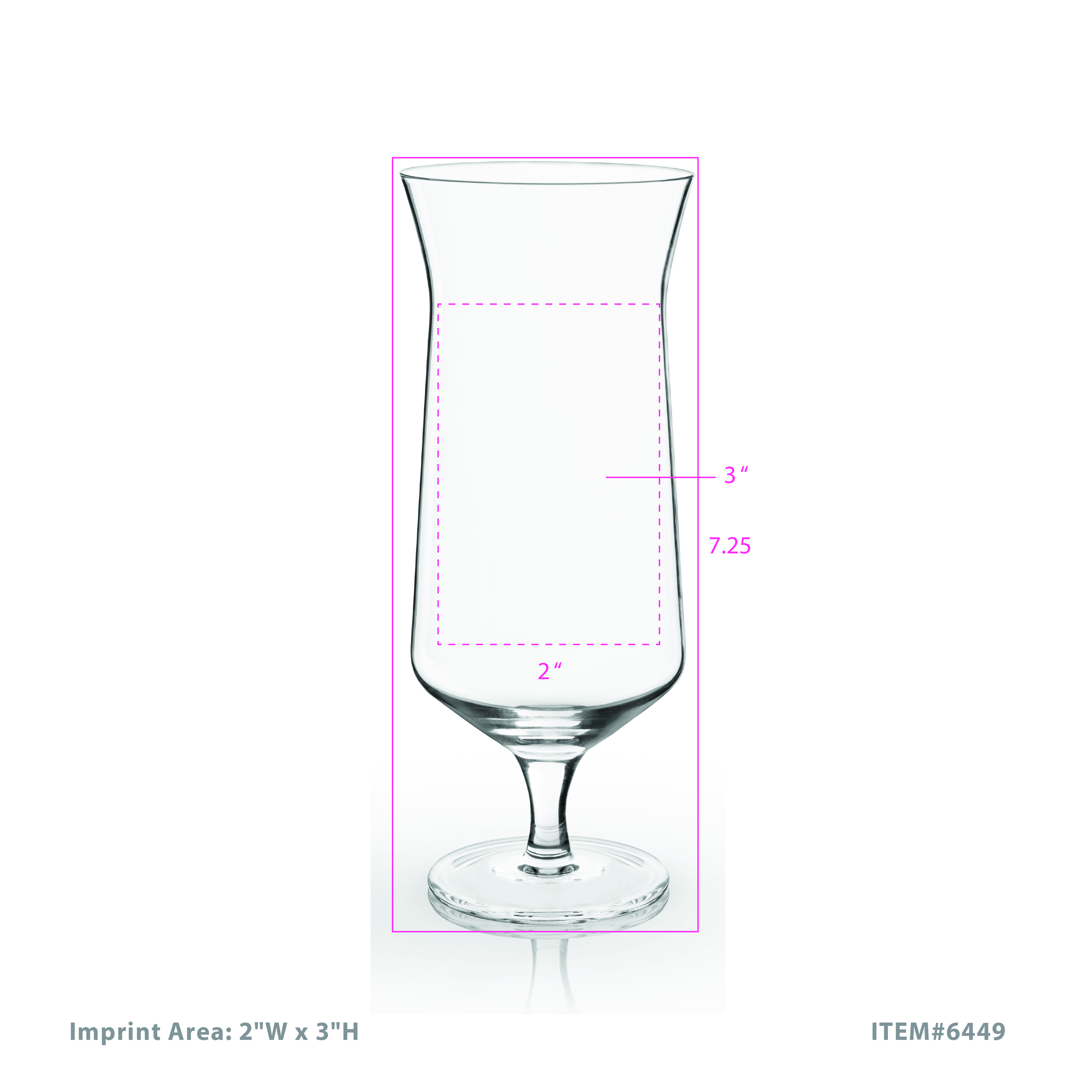 Viski® Angled Crystal Hurricane Glass, set of 2 7