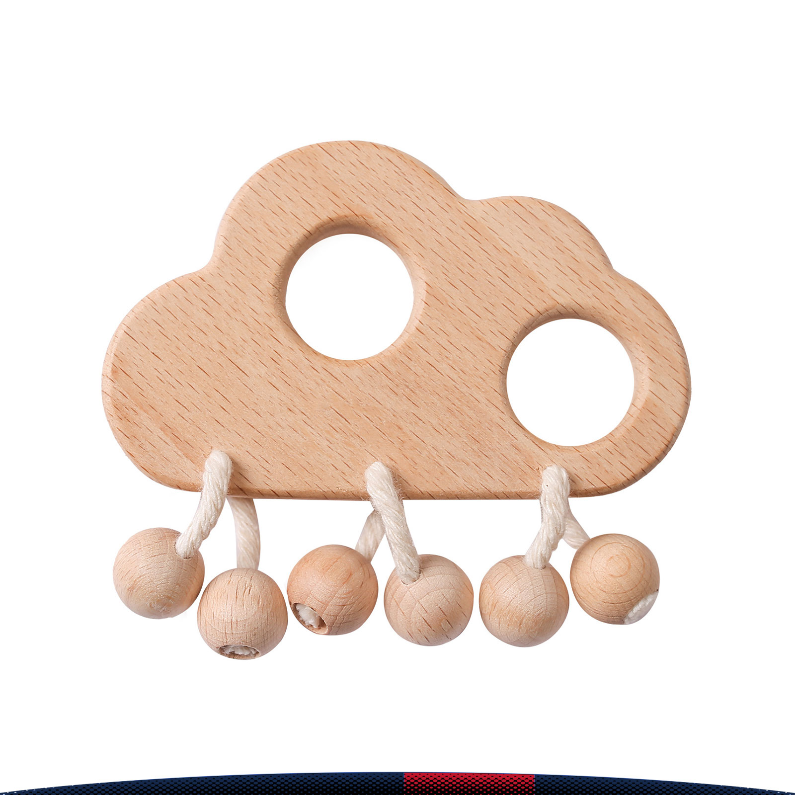 Casen Wooden Cloud Ring Rattle 3