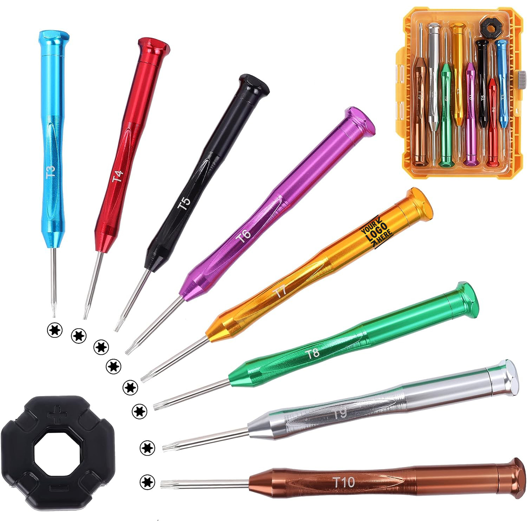 8 Pieces Magnetic Mini Torx Screwdrivers Set 2