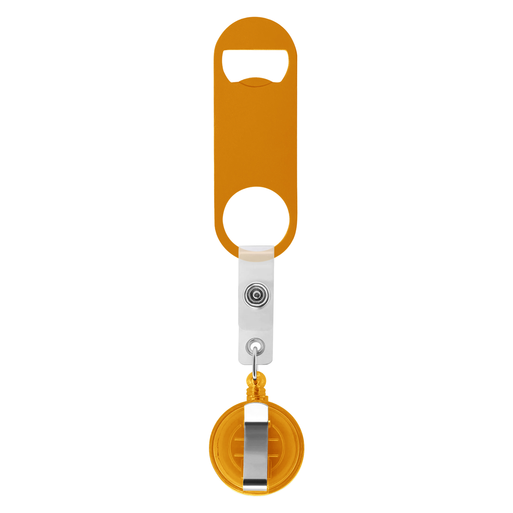 Bottle Opener With Retractable Round Clip 19