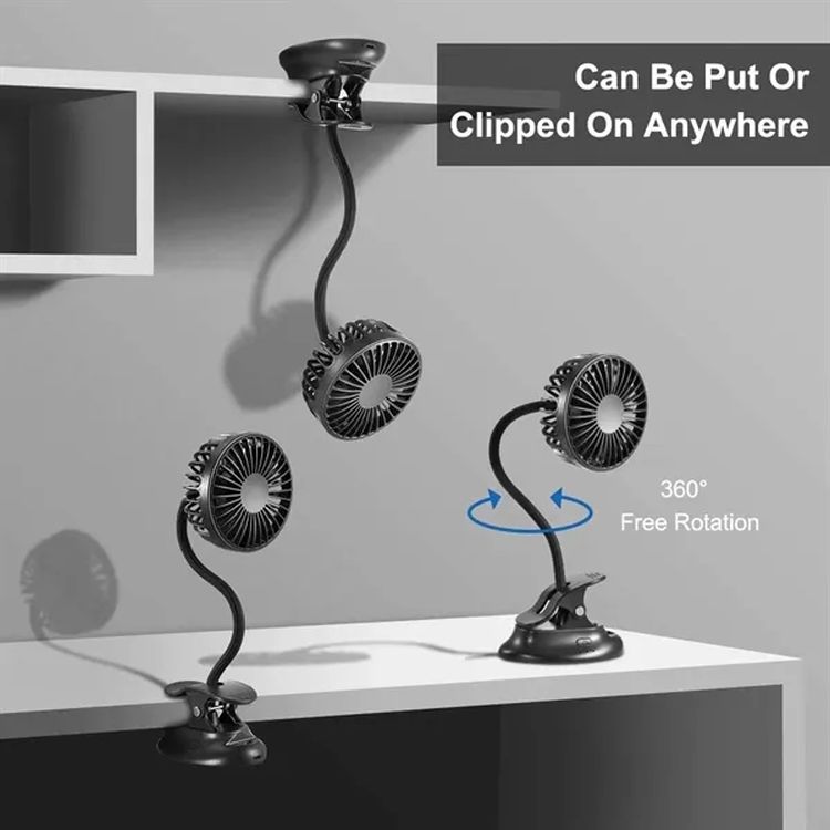 Clip-On USB Fan with Power Bank Function 2