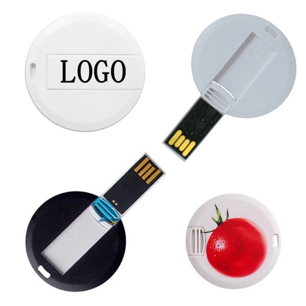 Custom Round Card USB Flash Drive 2