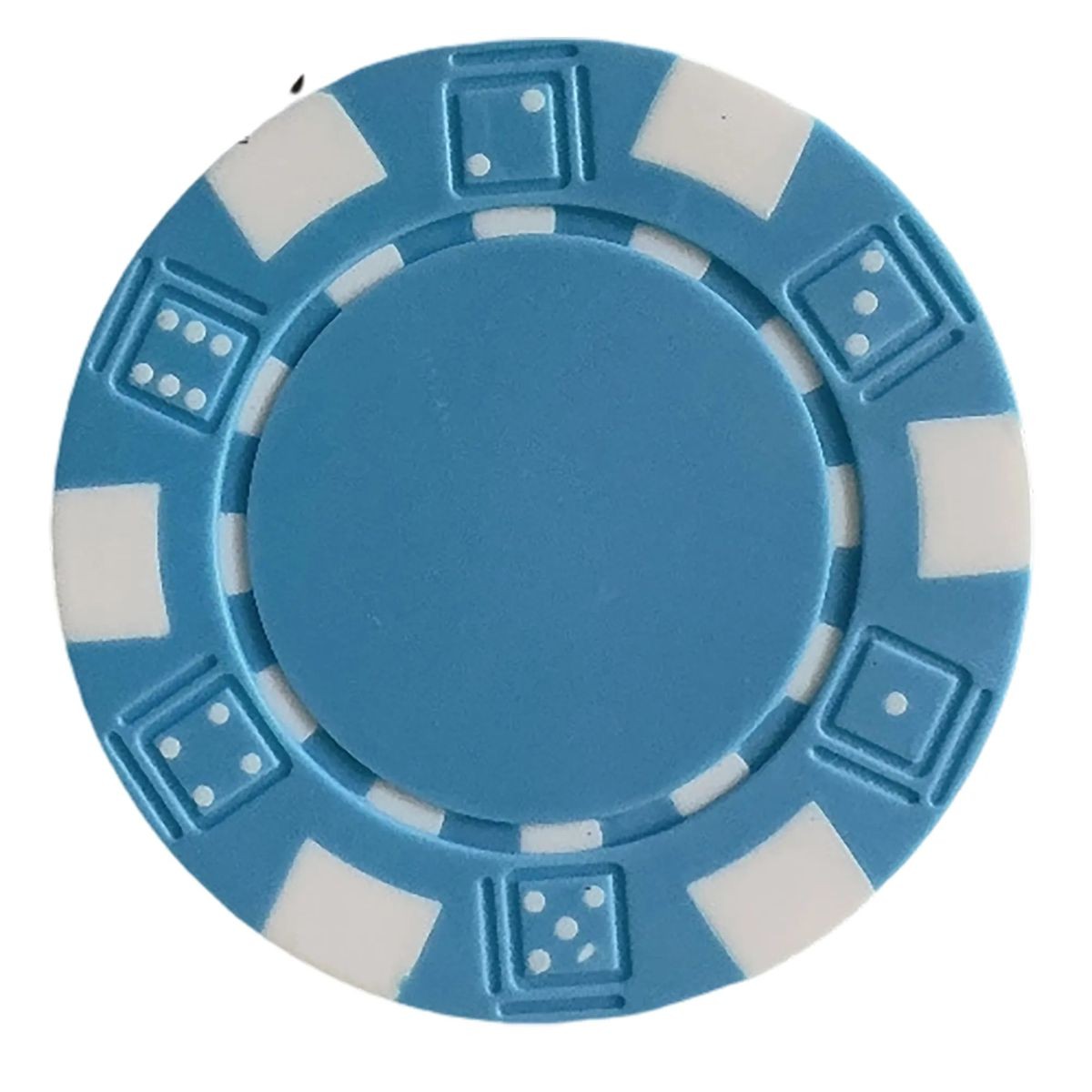 ABS Poker Chips with Dice and Six-Stripes Design, Customizable Imprint 3