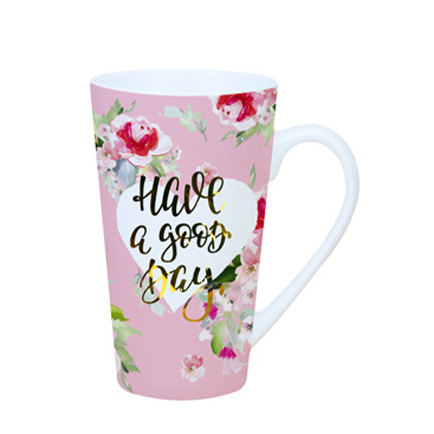 10oz Floral Ceramic Mug w/ Handle 4