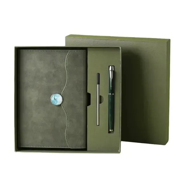 Stylish Leaf Pattern Notebook Set 3