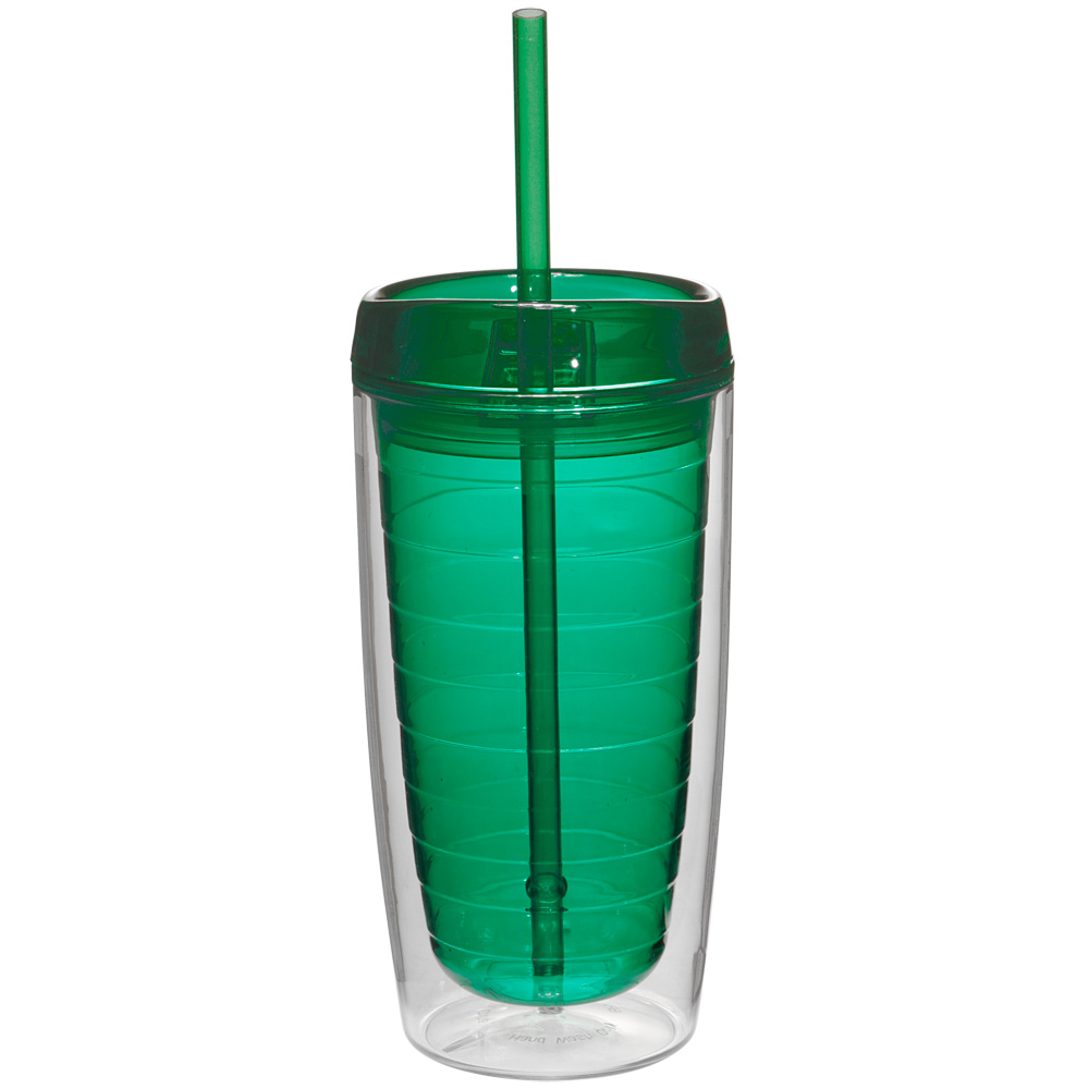 Econo 16 oz Double Wall Tumbler With Lid And Straw 10