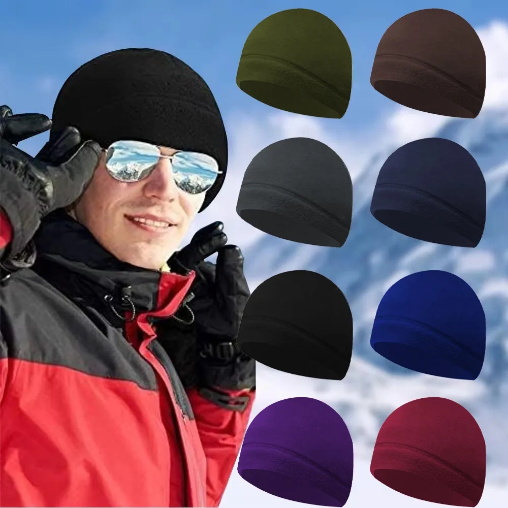Fleece Skull Beanie for Running Skiing Cycling Sports 4
