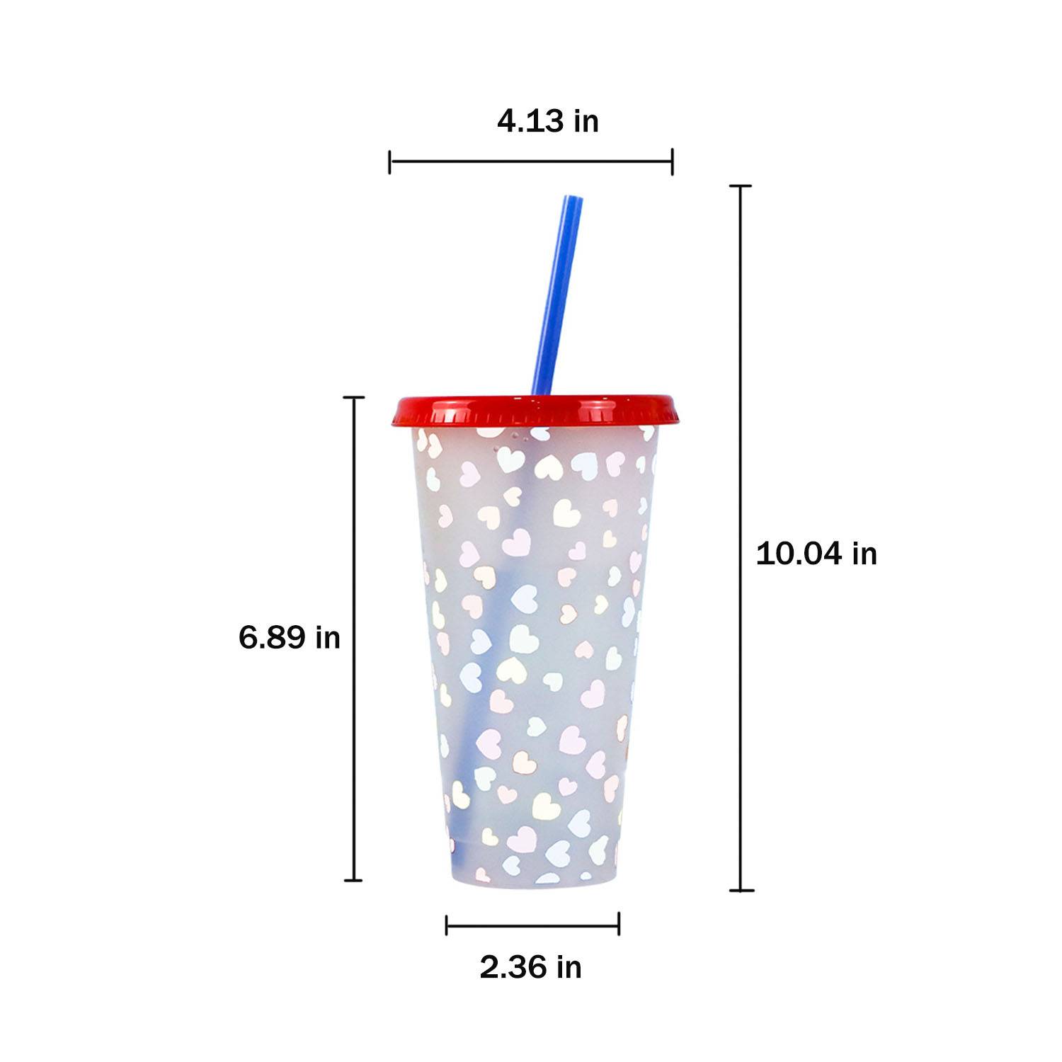 24oz Reusable Color Changing Plastic Cold Drink Cup 7