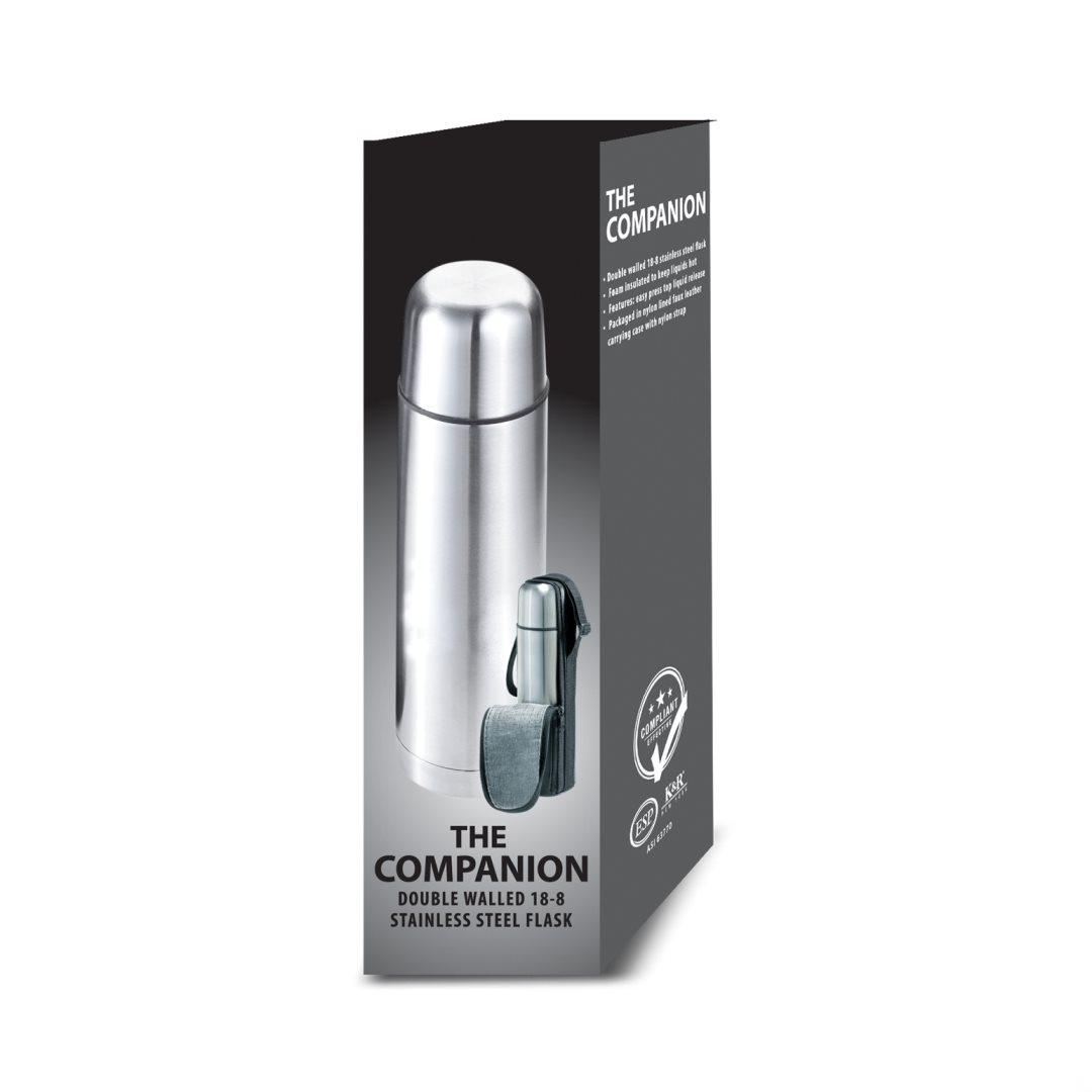 Companion Flask with Case - 16oz, custom water bottle with logo imprint 2