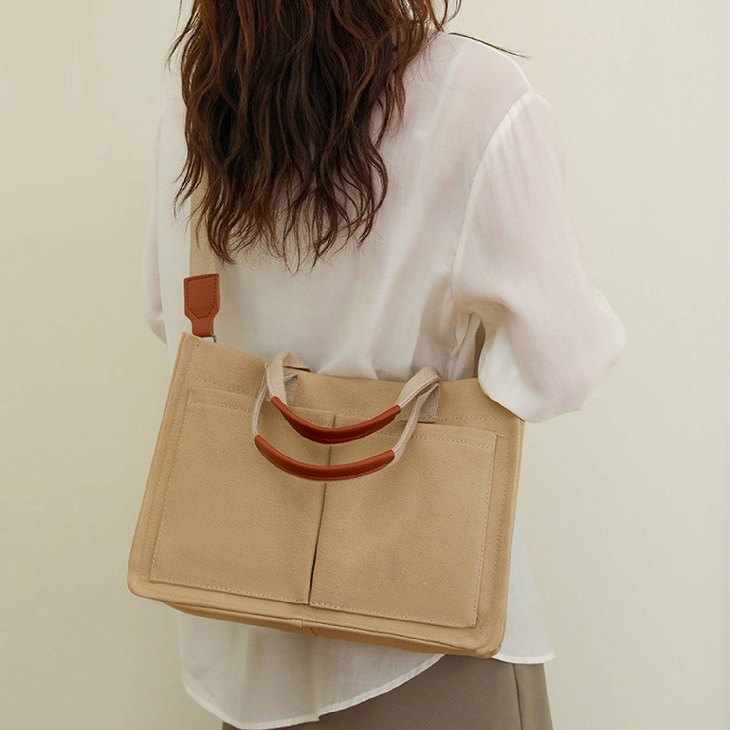Ladies' Business Commuter Crossbody Canvas Tote Bag 2