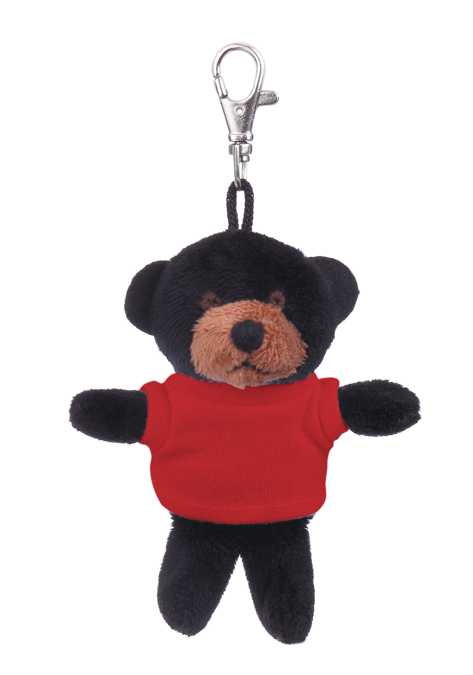 Soft Plush Black Bear Keychain with Tee 11
