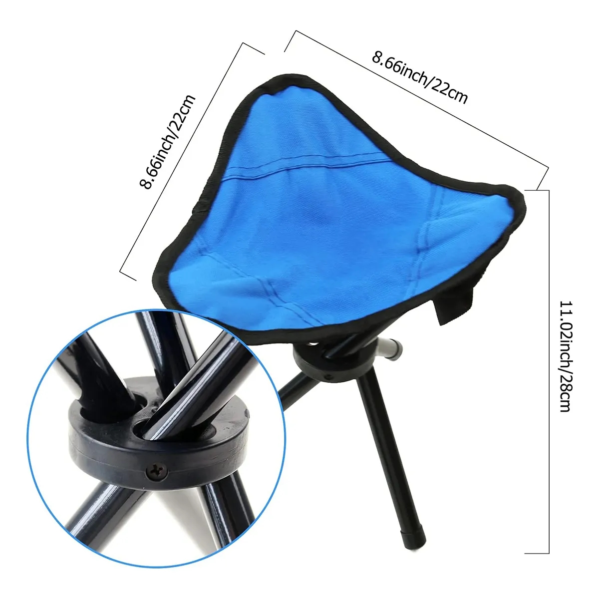 Folding Camping Stool Portable Stable Hiking Picnic Chair 7