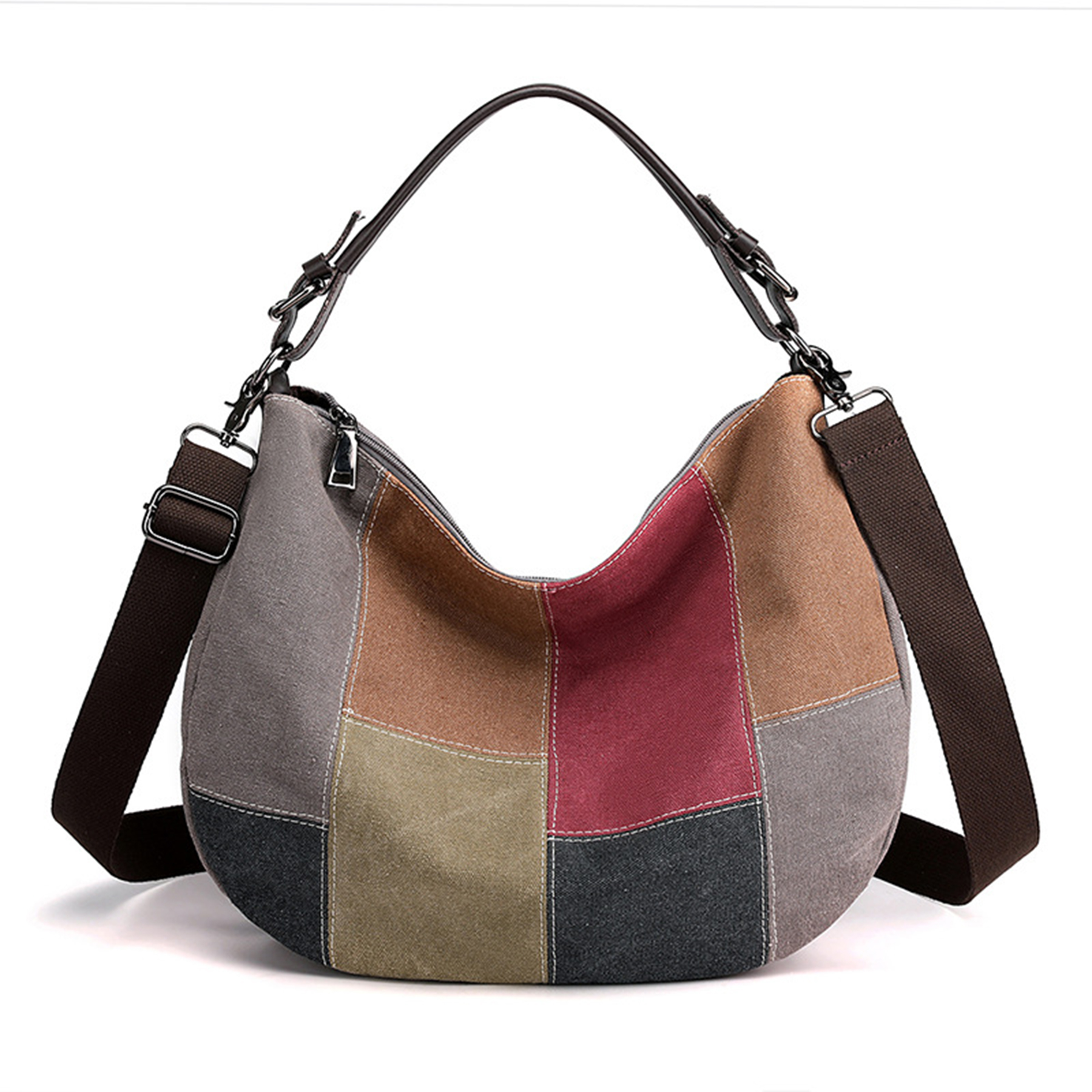 Multi-Color Splice Cross Body Shoulder Bag Casual tote bag for women 2