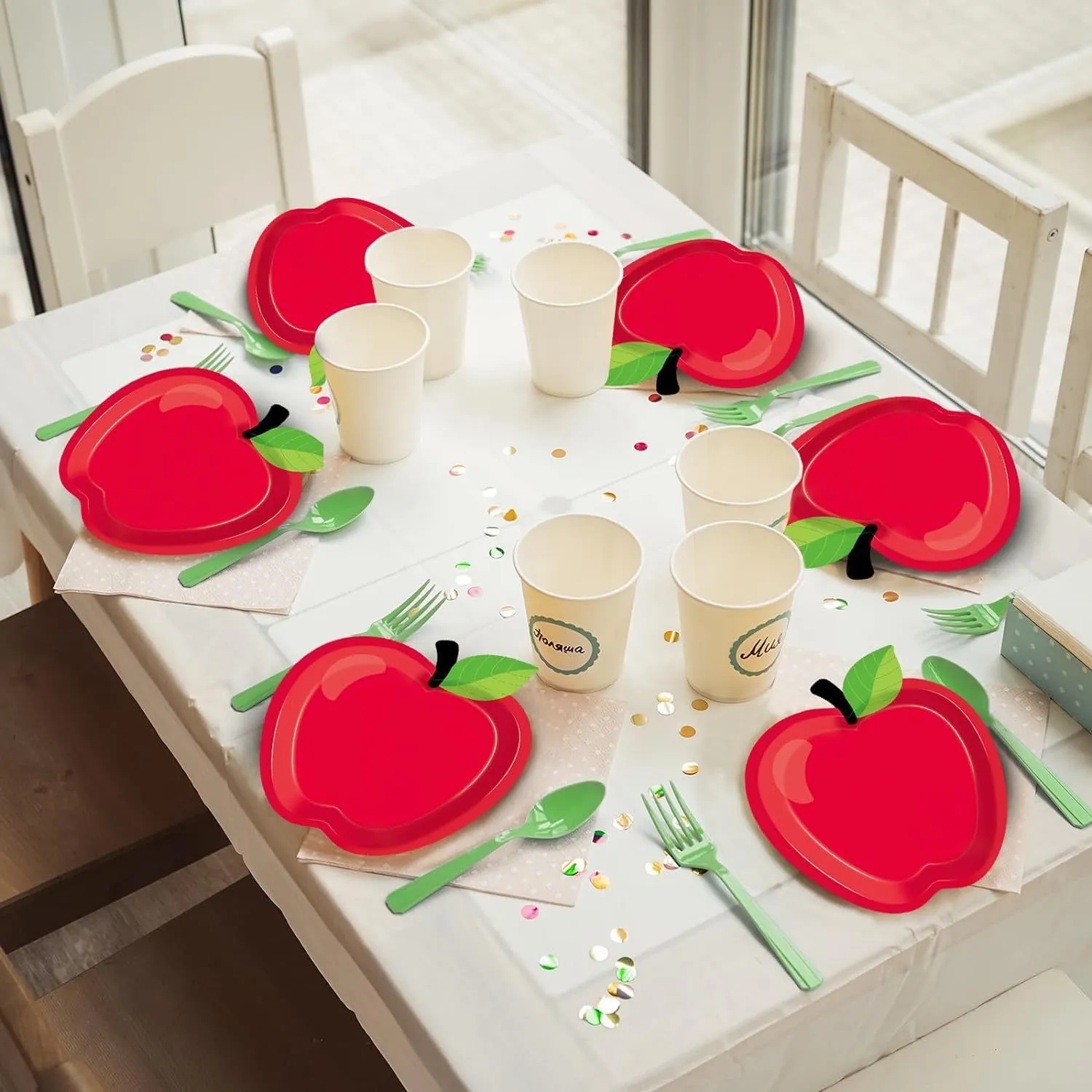 Customized disposable apple dinner plate 5