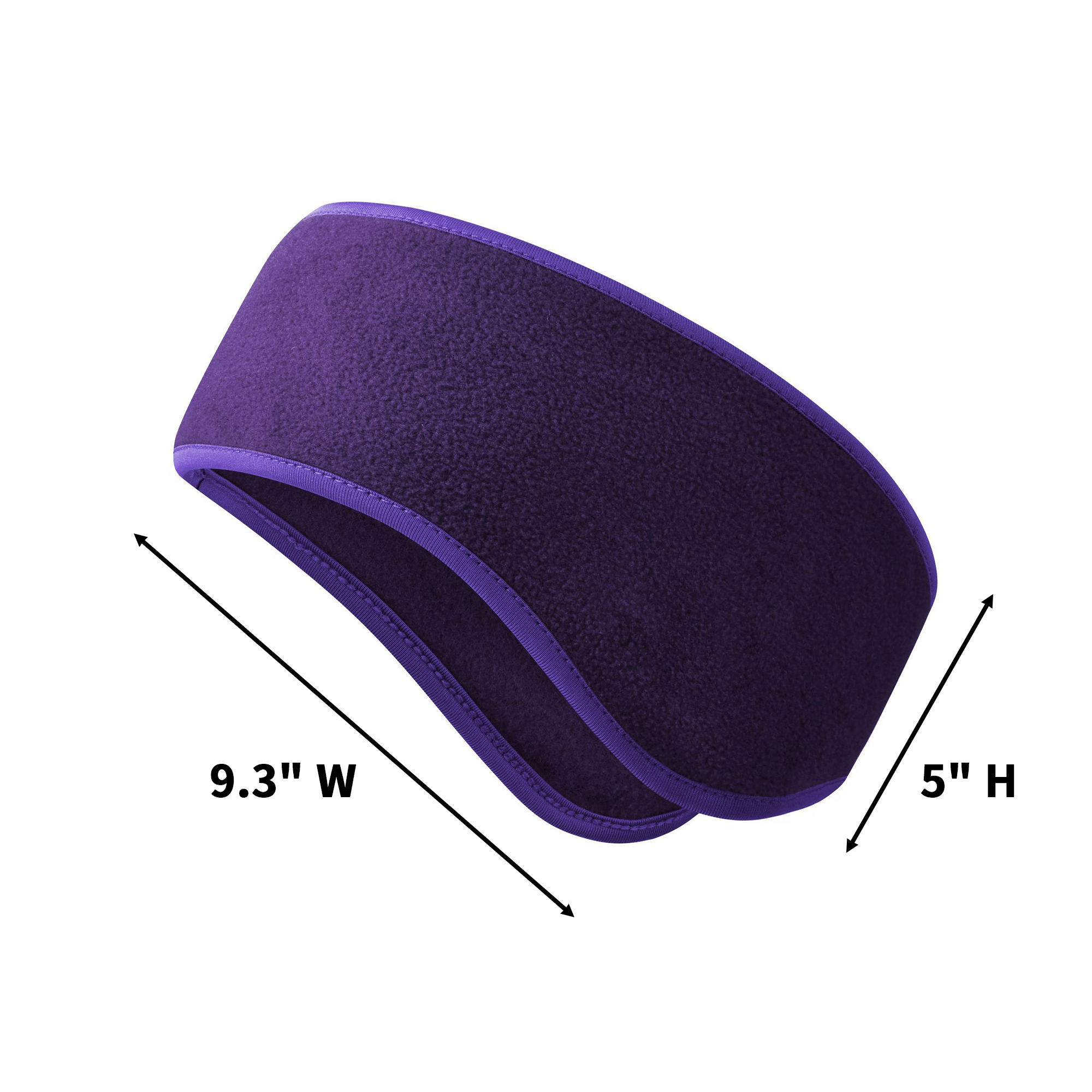 Fleece Lined Ear Warmer Headband 9.3" Width X 5" Height 12