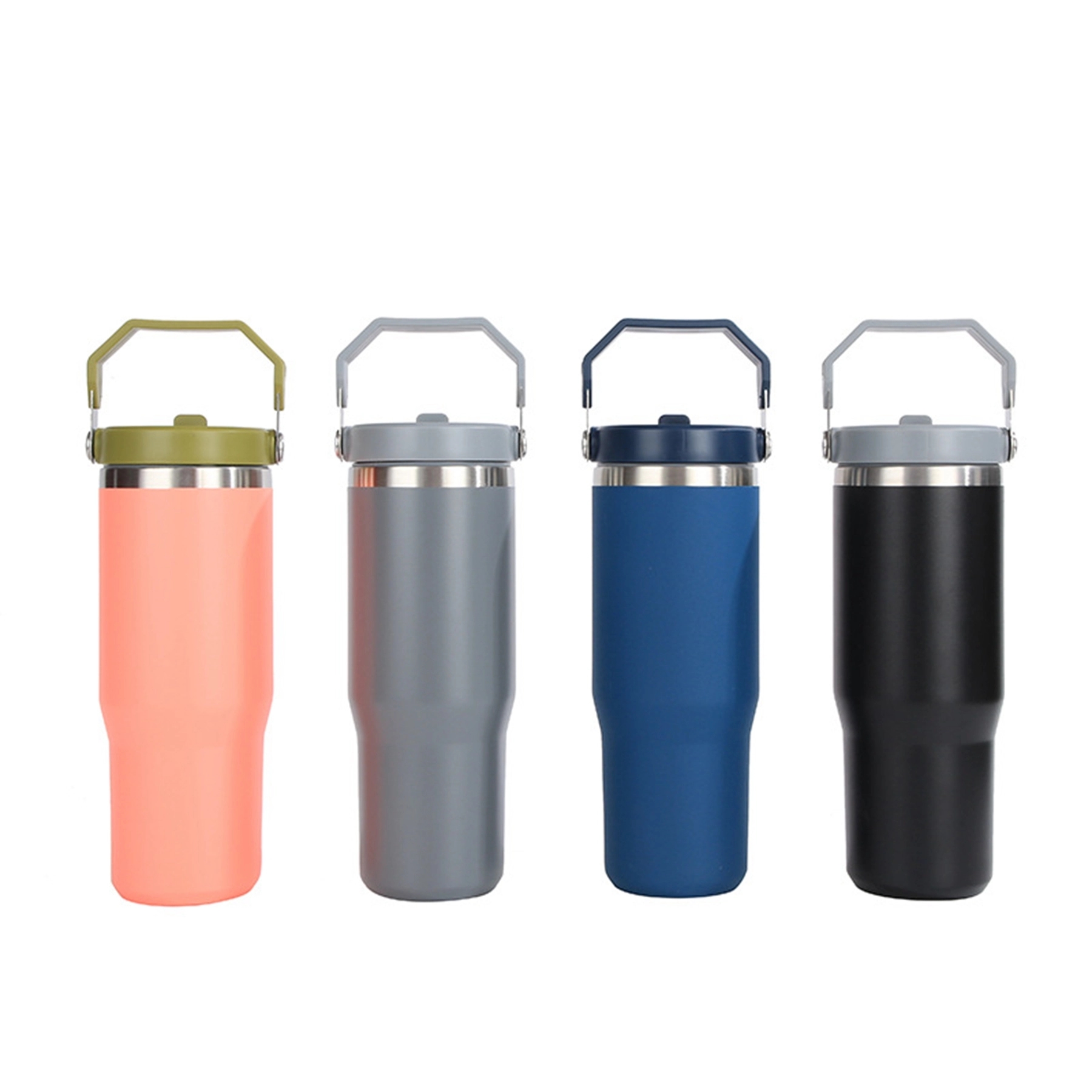 30 Oz. Vacuum Tumbler with Handle & Flip Straw Lid 6