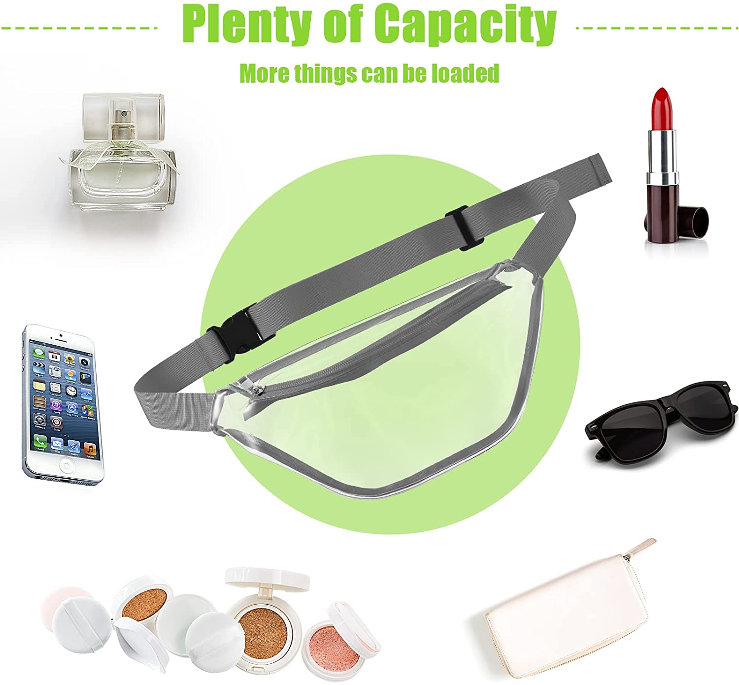 See Through PVC Belt Waist Bag Fanny Pack 11