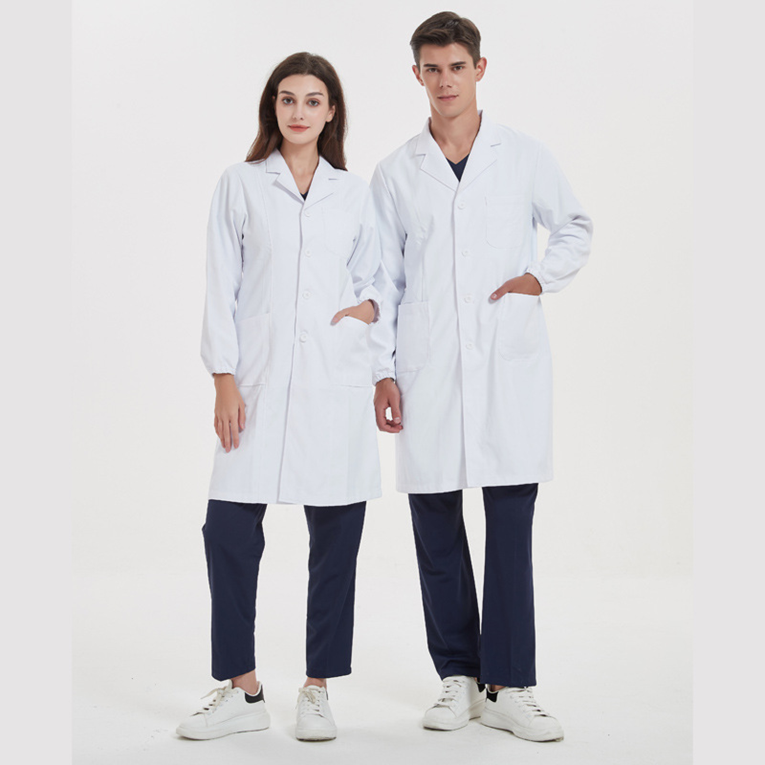 Long Sleeve White Doctor Medical Laboratory Coat 1