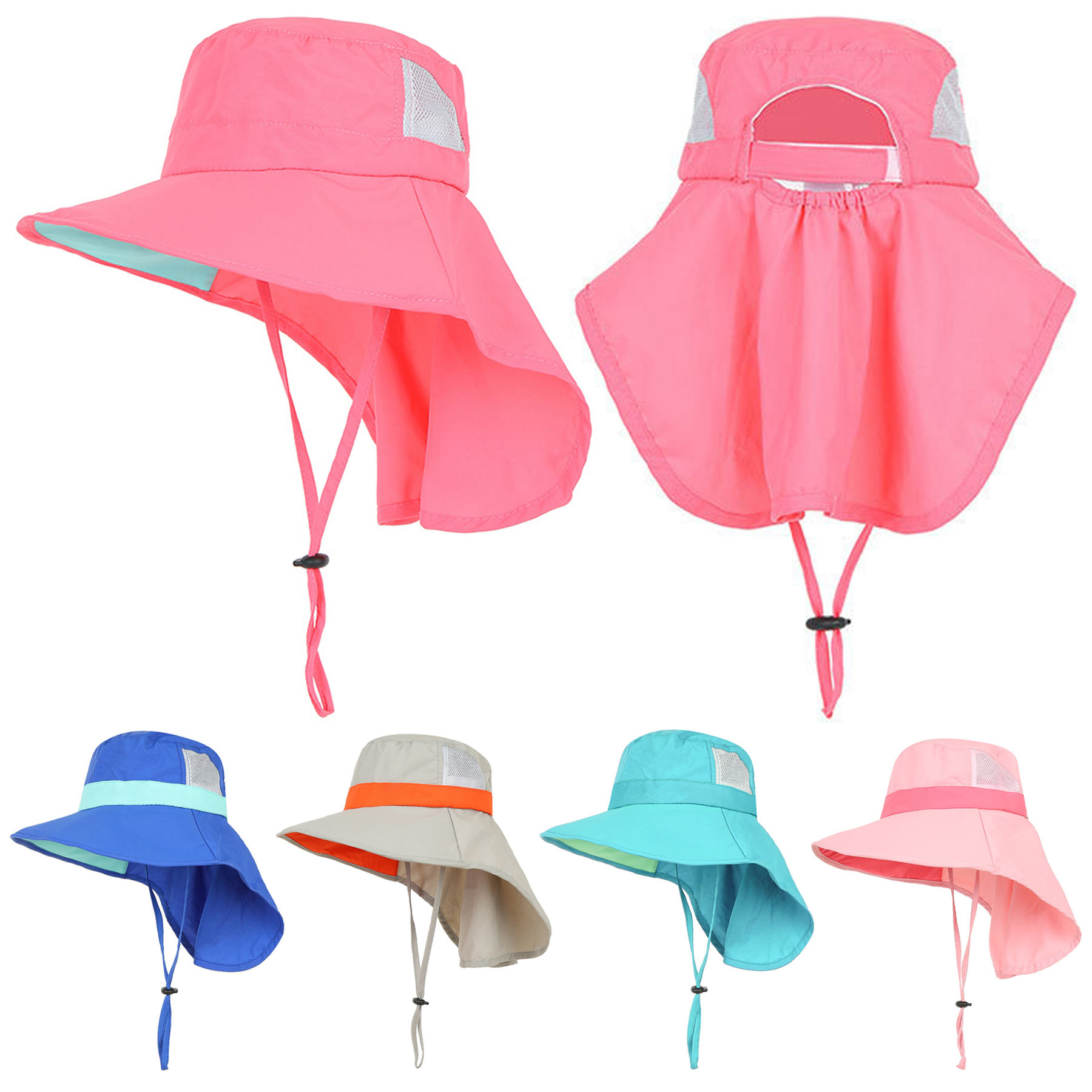 Kids Play Sun Hat with Neck Flap 1