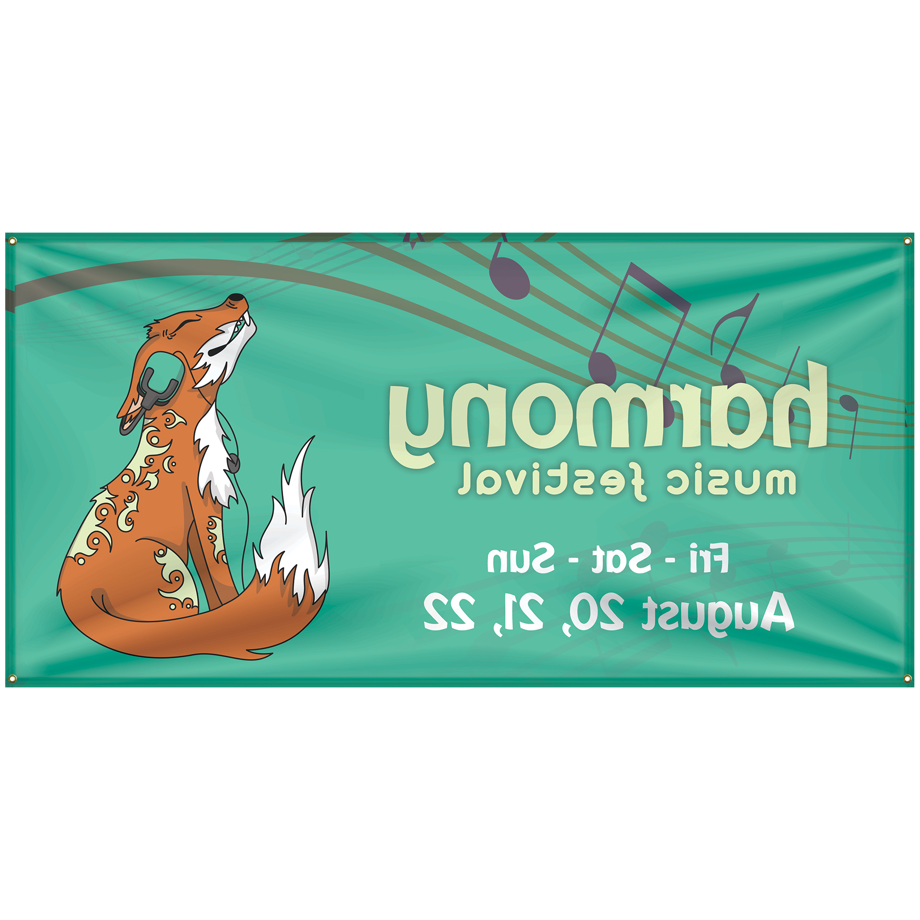 3' x 6' Custom Knitted Polyester Banner 6