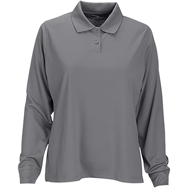 Vansport Ladies Omega Long Sleeve Solid Mesh Tech Polo 4