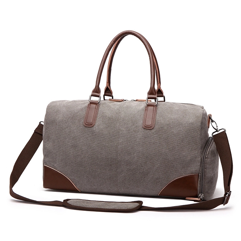 Canvas Travel Tote Bag Fitness Strap Shoe Compartment Design 6