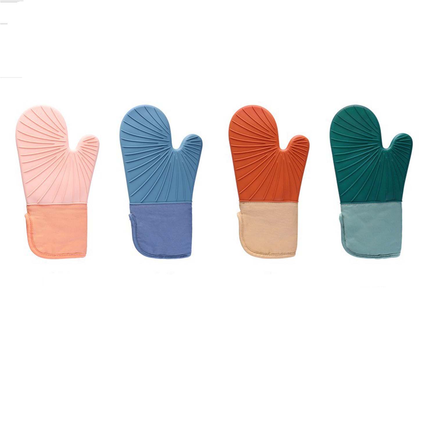 Thickened Non-Slip Microwave Silicone Insulated Oven Mitts 4
