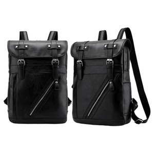 Large Capacity PU Leather Travel Laptop Backpack 14