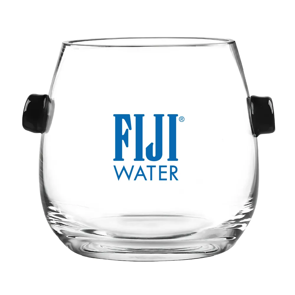 Ebony Trimmed Glass Ice Bucket 4