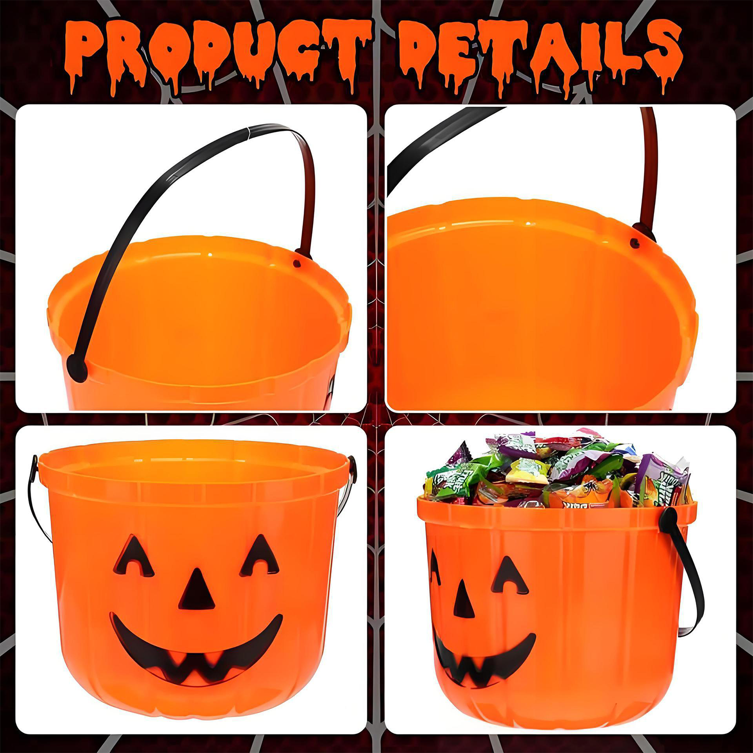 Kids Halloween Pumpkin Candy Pail 4