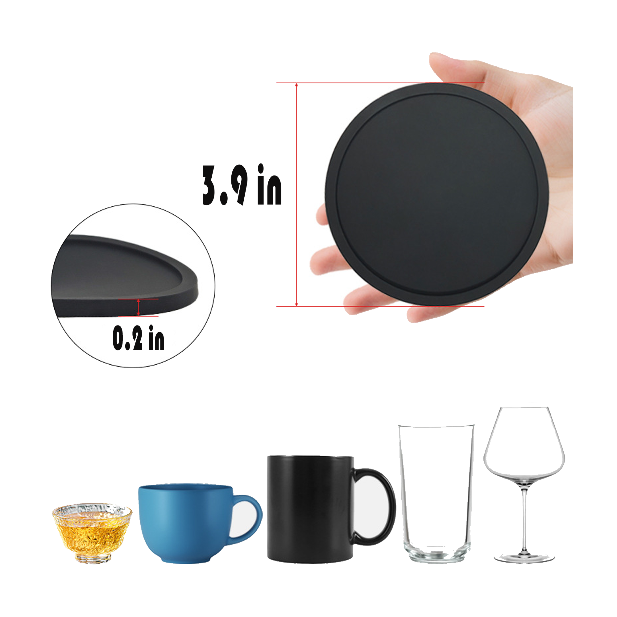 Candy-colored Silicone Round Coaster 9