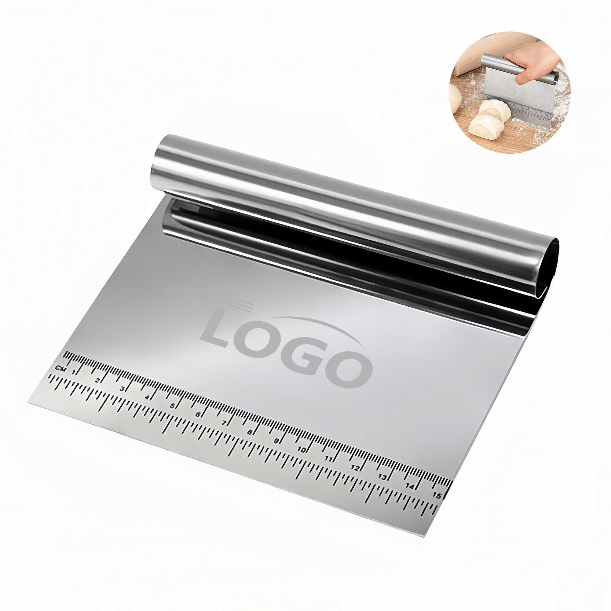 Stainless Steel Pastry Dough Scraper 1