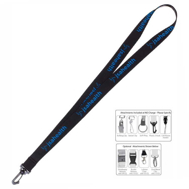"AURORA" 3/4" Super Soft Polyester Silkscreen Lanyard (Overseas Production 8-10 Weeks) 8