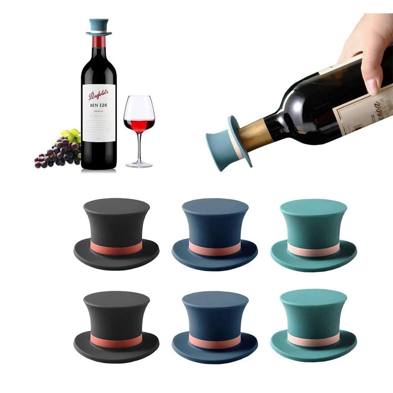 Gentleman Hat Shaped Silicone Wine Stopper 1