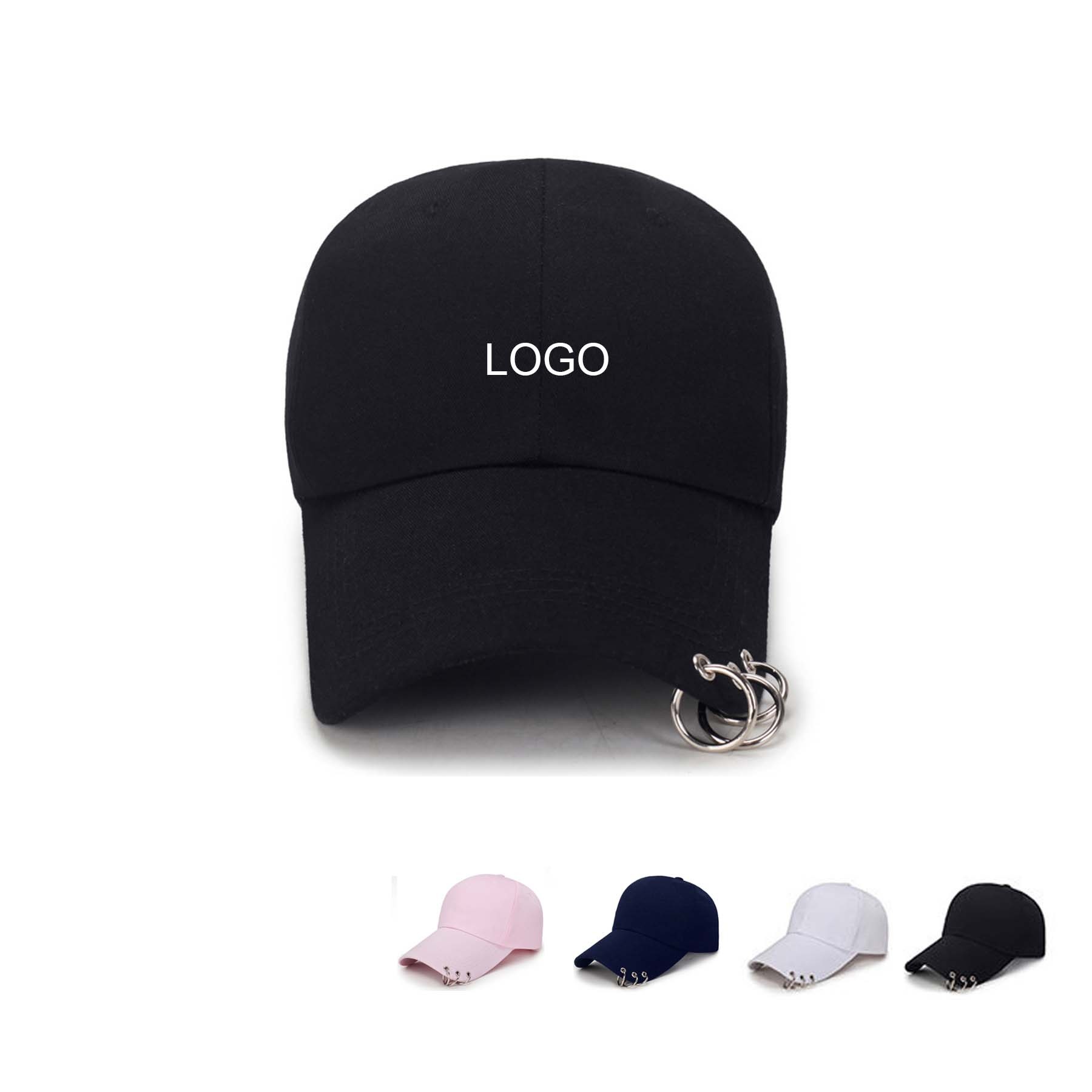 Baseball Cap With Iron Rings