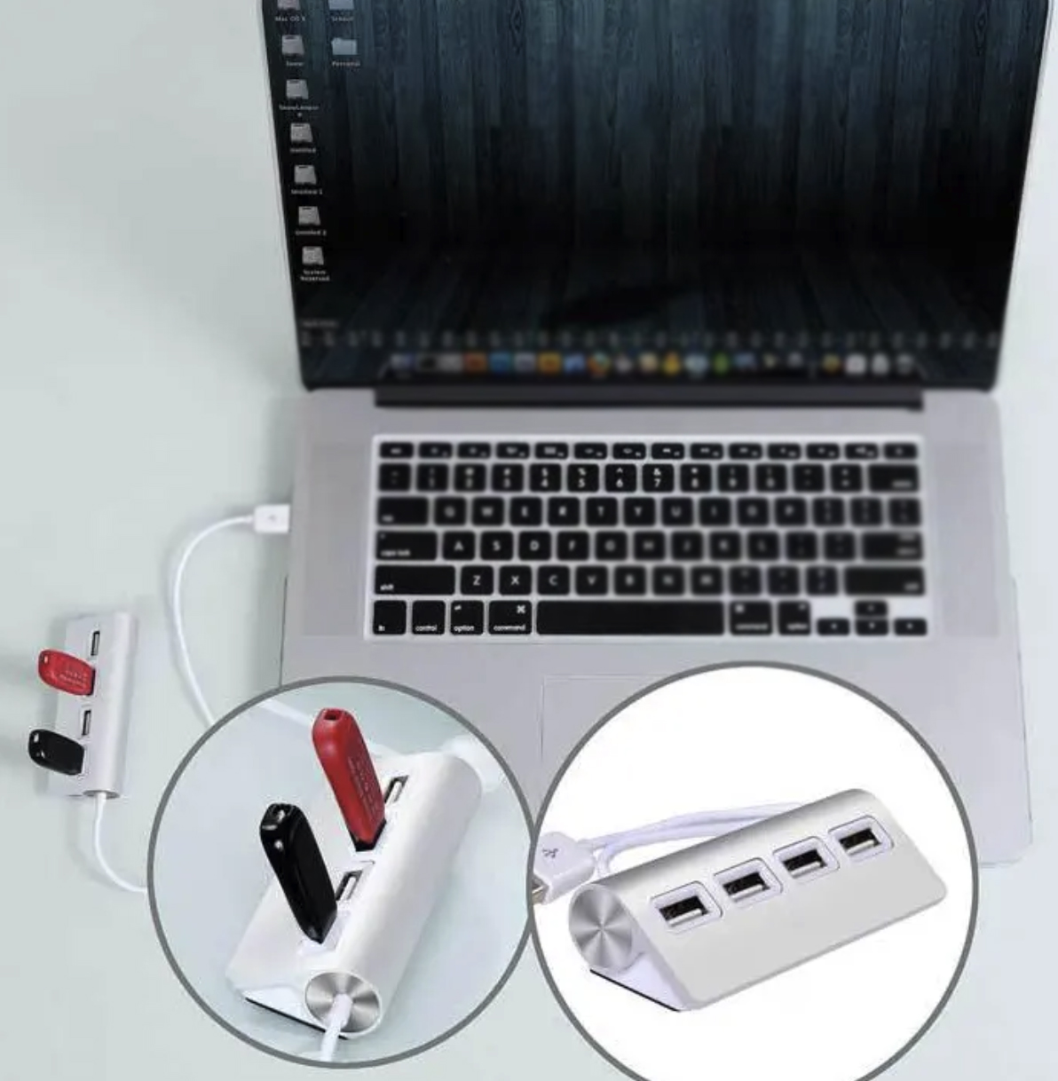 4-Port Hub Extension Splitter Docking Station 4