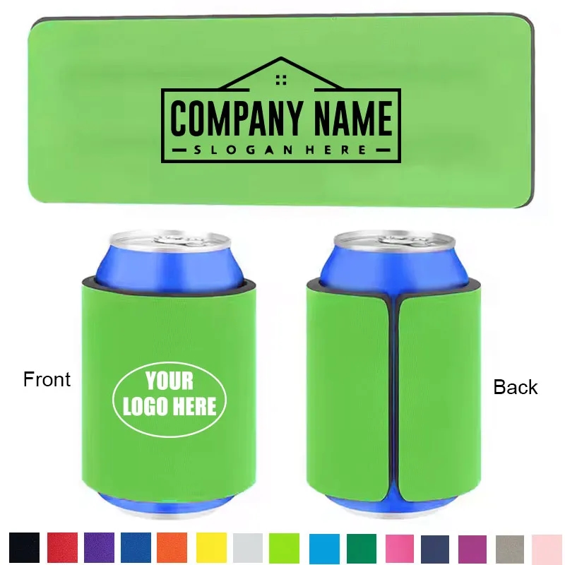 Slap Wrap Neoprene Beverage Insulator, custom can cooler with logo imprint 7