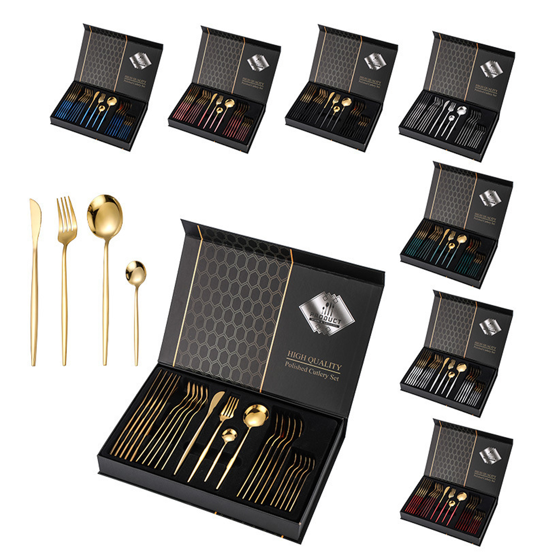 24-Piece Stainless Steel Silverware Set 1
