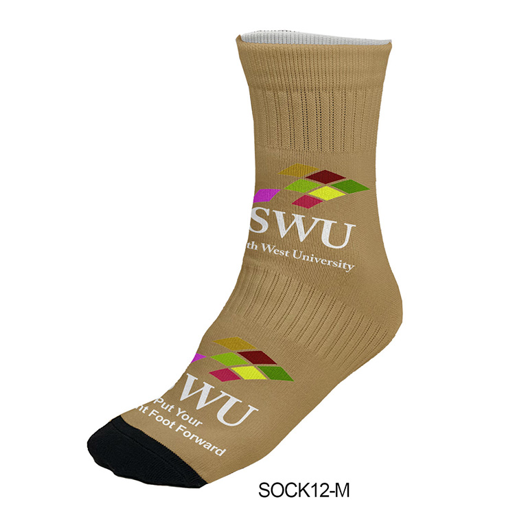 "SPORTY" Color Sublimation Low-Cut Ankle Crew Socks in Men's & Women's Size (SOCK12-M Men / SOCK12-W 2